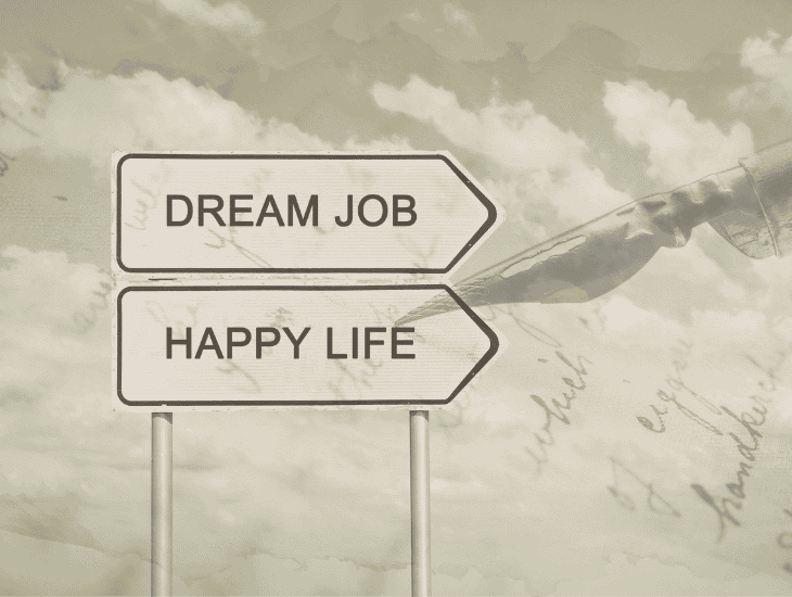 Panneaux de direction: mission de vie, vocation, épanouissement professionnel, destin, rôle dans la société